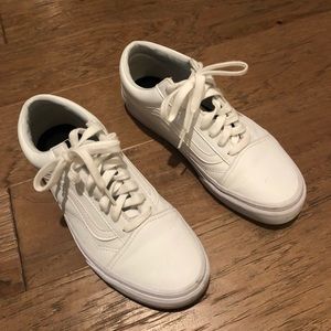 White Vans Low-Top Sneakers